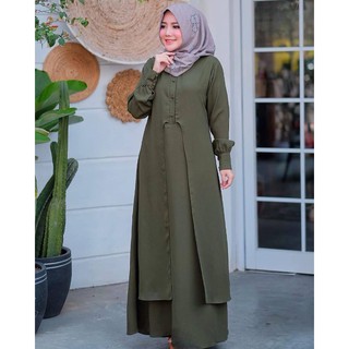 Jannah DRESS เสื้อคลุมมุสลิม ใหม่ล่าสุด ผู้หญิง ชุดเดรส พร้อมลวดลายล่าสุด อินเทรนด์ 2020