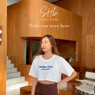 sherbettee|เสื้อยืดลาย wish you were here