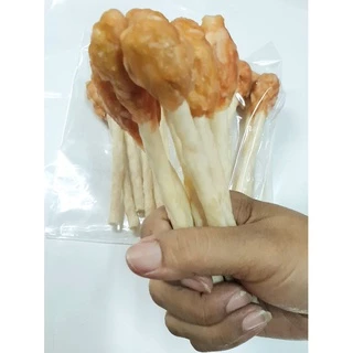 ขนมสุนัข อมยิ้มครันชี่ไก่กรอบๆขัดฟันดี(1ห่อมี6ชิ้น)