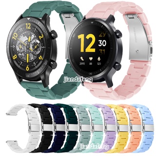 สายนาฬิกาข้อมือพลาสติกเรซิ่น สีพื้น สําหรับ realme Watch S Pro