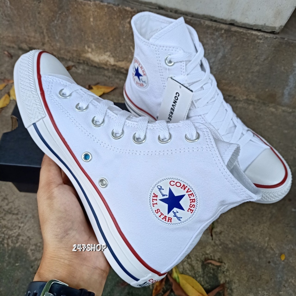 รองเท้าคอนเวิร์สหุ้มข้อ CONVERSE รุ่น ALL STAR HI WHITE รหัส M7650CWW