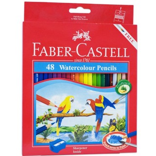 สีไม้ระบายน้ำ Faber castell 48 เฉดสี ฟรีกบเหลาดินสอ