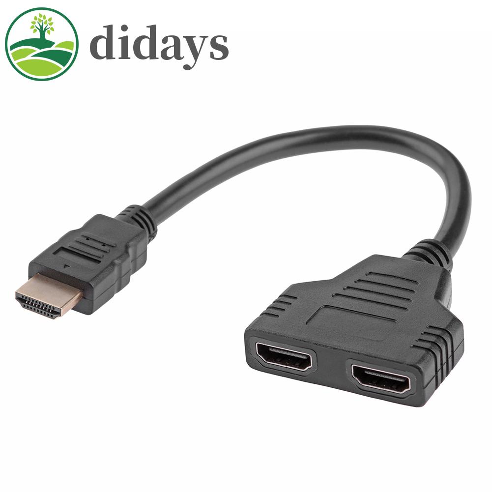 Didays อะแดปเตอร์แยกสายเคเบิ้ล HDMI 1080P 1X2 เข้า 1 ออก 2 #8