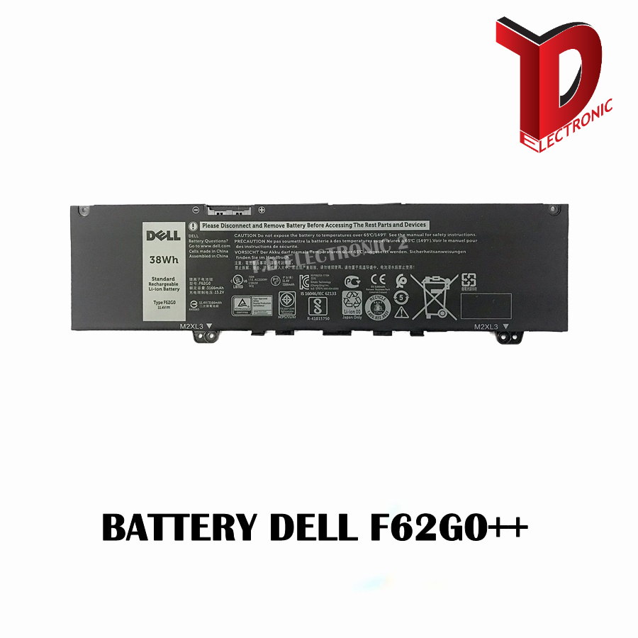 BATTERY DELL F62G0++Dell Inspiron 13 7000 7370 7380 F62GO 39DY5 RPJC3 P83G / แบตเตอรี่โน๊ตบุ๊คแท้ (O