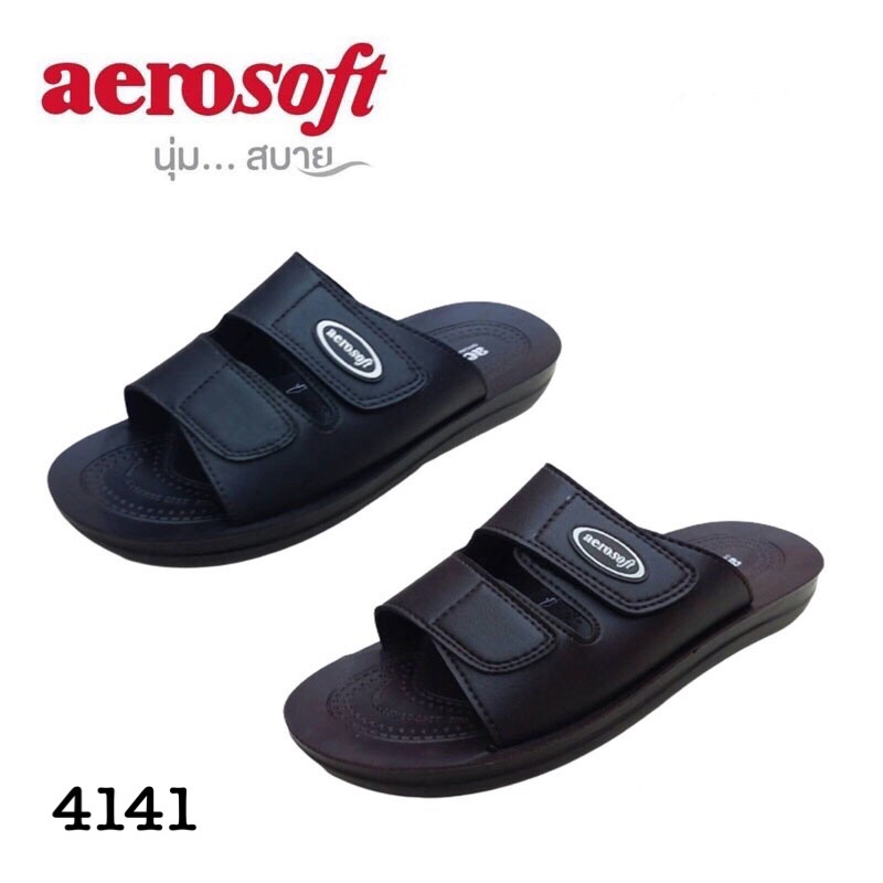 ⭐️พร้อมส่ง⭐️ aerosoft(แอโร่ซอฟ) รุ่น MA4141 แท้💯%รองเท้าแตะผู้ชาย พื้นPU แท้ ไซส์ 38-45