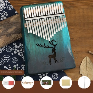 ❃✸✒เปียโนนิ้วหัวแม่มือ kalimba 17-tone เริ่มต้น เปียโนนิ้วหัวแม่มือ kalimba เครื่องดนตรีเด็ก 21 โทนราคาถูกและง่ายต่อการเ