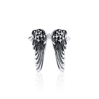 ake ake Eagle Duo Wings Ring แหวนเงินแท้ 925 แกะมือขัดเงาลงดำขับลาย ลายปีกเทวดา ปีกนกอินทรียุโรปยุคกลางสุดเฟียซ