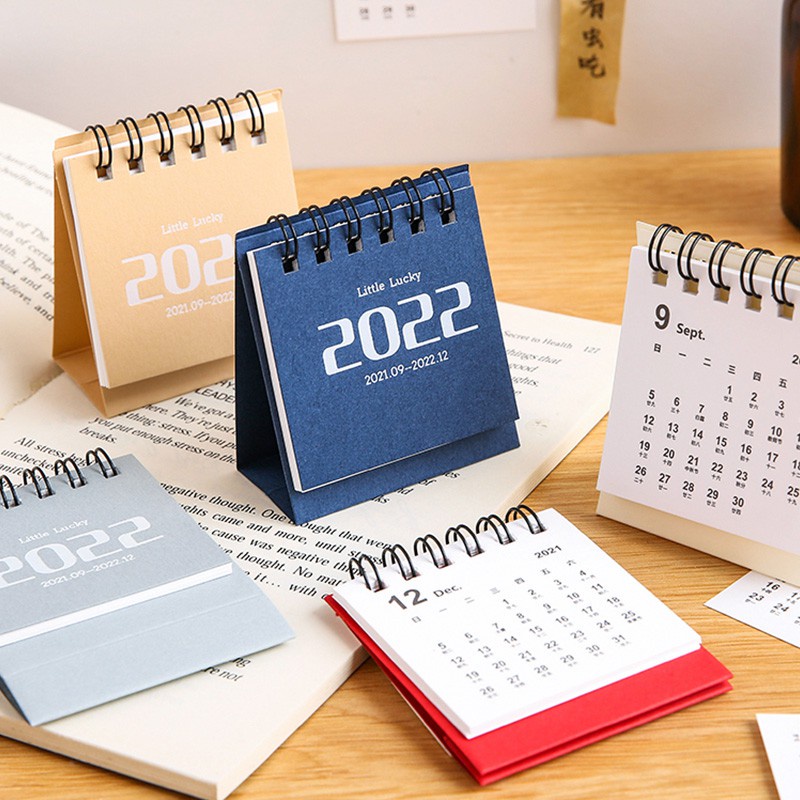 2022 Creative Portable Mini Desk Calendar / Student Note-taking Desktop ...