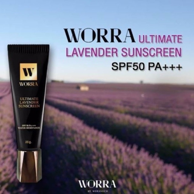 WORRA Ultimate Lavender Sunscreen SPF50 PA+++ กันแดดวอร่า กันแดดนุ่นวรนุช