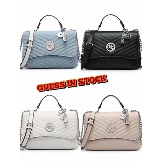 แท้💯 outlet GUESS BLAKELY TOP HANDLE FLAP BAG กระเป๋สะพายรุ่นใหม่ล่าสุด รุ่นยอดนิยมสวยอยู่ทรง