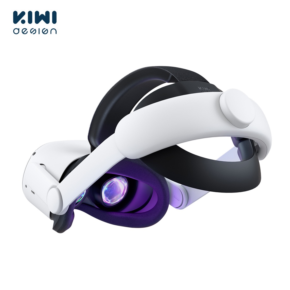 Kiwi design Comfort Head Strap เข้ากันได้กับ Meta Quest 2 สายรัดศีรษะแบบปรับได้อุปกรณ์เสริม VR (ไม่รวม Quest 2)