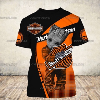 เสื้อกันหนาว มีฮู้ด ลาย Harley-Davidson 3 มิติ สําหรับผู้ชาย และผู้หญิง262103K54