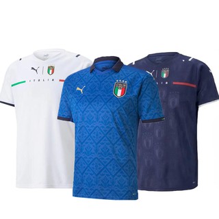 เสื้อกีฬาแขนสั้น ลายทีมชาติฟุตบอล Italy Home Away เกรด Aaaa 2020-21 คุณภาพสูง ไซซ์ S-2XL 2021