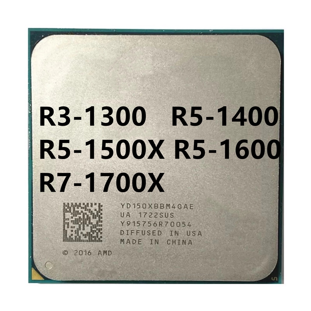Ryzen R3-1200 R5-1400 R5-1500X R5-1600 R7-1700X CPU โปรเซสเซอร์ซ็อกเก็ต AM4