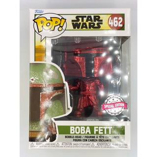 Funko Pop Star Wars The Mandalorian - Boba Fett [Chrome สีแดง] #462