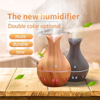 โต๊ะไม้แบบ USB Humidifier แจกันกลวงในร่ม Aroma Disffuser Car Mount Moisturizer