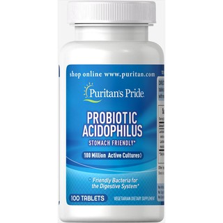 สุดคุ้ม!!!!  อาหารเสริมระบบย่อยอาหาร Probiotic Acidophilus  ขนาดบรรจุ 100/250 แคปซูล Puritans Pride