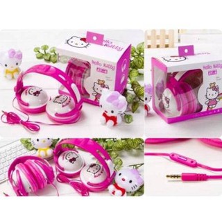 หูฟัง หูฟังคิตตี้ Headphone hello kitty AY-4  มีไมค์ รองรับมือถือและคอมพิวเตอร์ได้