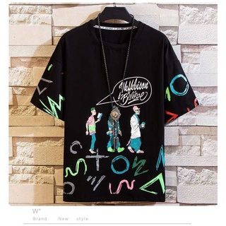 Mao shop เสื้อยืดแขนสั้นแฟชั่นสตรี รูปแบบการ์ตูนน่ารัก ขายตรงจากโรงงาน HAN SY SOCIETY