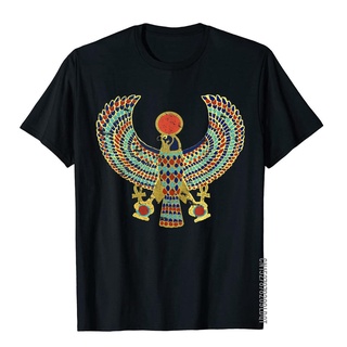 เสื้อยืด ผ้าฝ้าย พิมพ์ลาย Horus Ancient Egyptian Falcon Hieroglyph Archaeology 3 มิติ สไตล์คลาสสิก สําหรับผู้ชายS-5XL