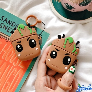 เคสหูฟังบลูทูธ ซิลิโคน ลายการ์ตูนกรูท 3D สําหรับ Airpods 2