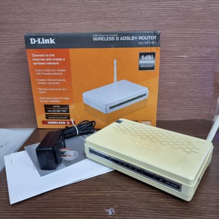 D-Link DSL-2640T, 54Mbps Wireless ADSL 2/2+ Router with Built-in Modem, 4-port 10/100Mbps Switch