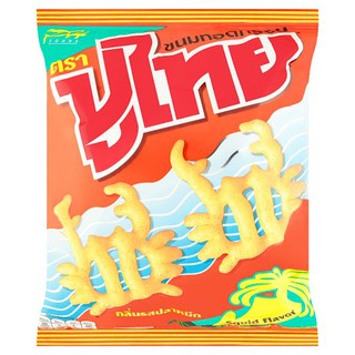 ราคาพิเศษ!! ปูไทย ขนมทอดกรอบ กลิ่นรสปลาหมึก 28กรัม Crab Thai crispy snack, squid flavor 28 grams