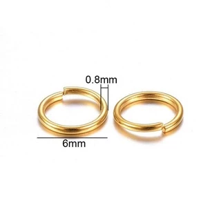 ห่วงสแตนเลส ชุบทองสีทอง 14k ขนาด 3-8 มม. สําหรับเครื่องประดับ Diy เครื่องประดับงานแฮนด์เมด (พร้อมจัดส่งในไทย)