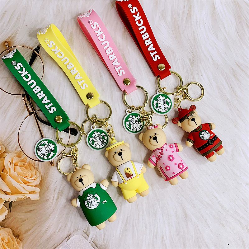 พร้อมส่งจากไทย!! พวงกุญแจ​สตาร์บัค​ หมีสตาร์บัค​
