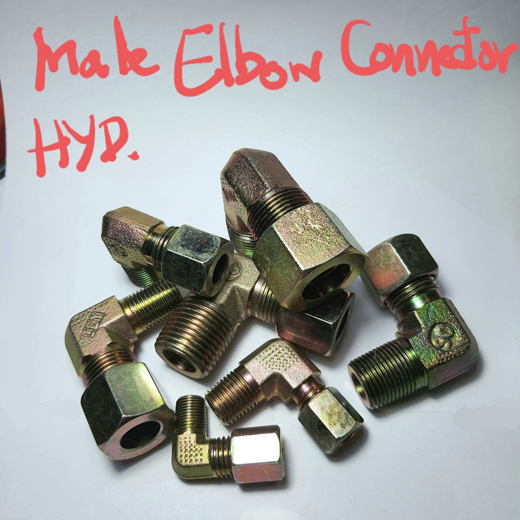 ข้อต่อไฮดรอลิก ข้อต่องอไฮดรอลิก ข้อต่อตาไก่ไฮดรอลิก  ต่อท่อ_เกลียว Hydraulic Male Elbow Connector