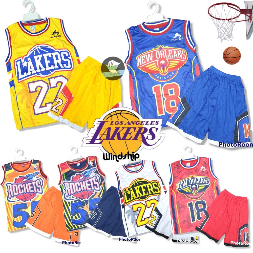ชุดเด็ก ชุดบาสเด็ก Laker / New Orleans / Rockets ชุดกีฬาเด็ก (KD213)