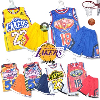 ชุดเด็ก ชุดบาสเด็ก Laker / New Orleans / Rockets ชุดกีฬาเด็ก