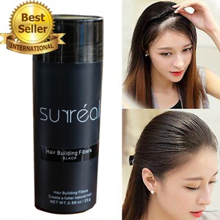 Surreal Hair Building Fibers25g (สีดำ) ผงไฟเบอร์ปกปิดผมบาง ปิดรอยแสกกว้าง เห็...