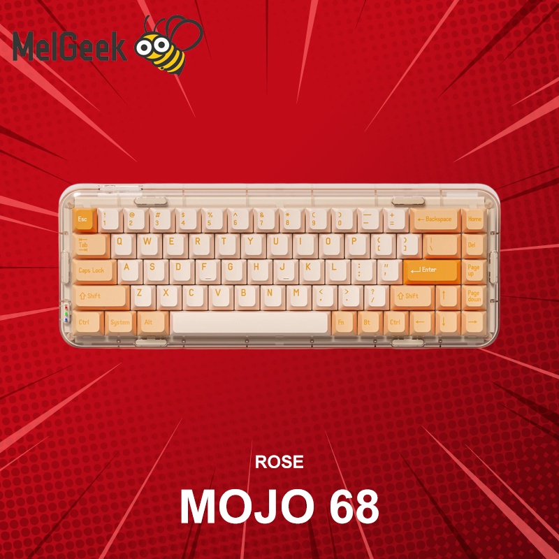 คีย์บอร์ด Melgeek Mojo68 Rose (ภาษาอังกฤษ) ประกันศูนย์ 1 ปี