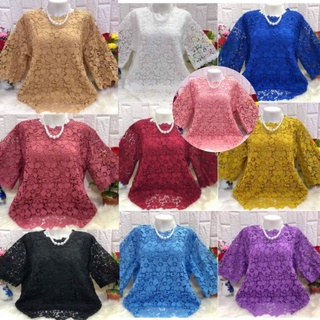 มีอก46-48-50เสื้อลูกไม้เสื้อผ้าลูกไม้ออกงาน เสื้อลูกไม้ใส่สบาย เนื้อผ้านิ่มมีซับใน ลวดลายลูกไม้