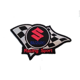 SUZUKI Racing Sport ป้ายติดเสื้อแจ็คเก็ต อาร์ม ป้าย ตัวรีดติดเสื้อ อาร์มรีด อาร์มปัก Badge Patches