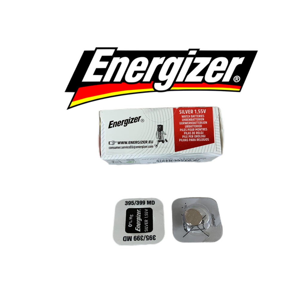 ถ่านกระดุม ถ่านนาฬิกา Energizer 395/399 (SR927SW,SR927W) Battery Silver Oxide 1.55V แพคกิ้งเม็ดเดี่ย