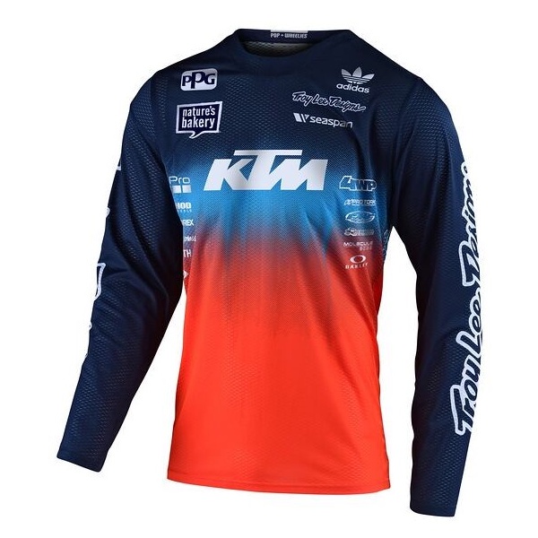 จุด 2022 ฤดูร้อนผู้ชายดาวน์ฮิลล์ KTM Jersey Downhill MTB แขนยาวรถจักรยานยนต์เสื้อยืดใหม่