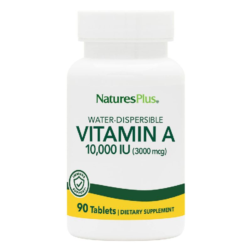NaturesPlus Vitamin A Palmitate 10000 iu Healthy Skin Eyes Vision &amp; Immune System Water Soluble วิตามินเอ naturesplus