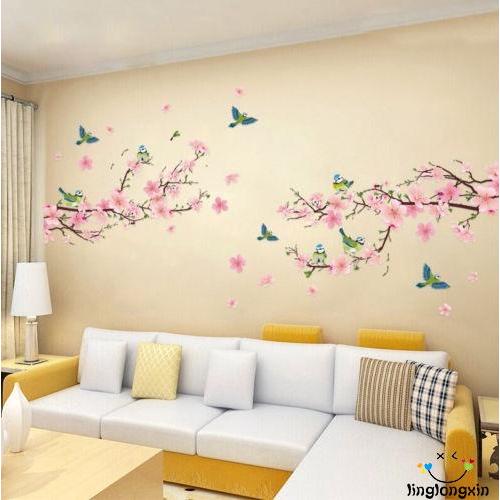 สติกเกอร์ติดผนังลายกราฟฟิก gtn-3 D Pink Cherry Blossom