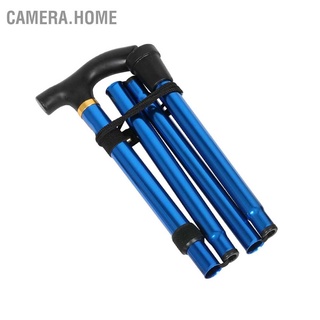 [คลังสินค้าใส]Camera.home Foldable Aluminum Alloy Hiking Poles 4 Section Ultralight Collapsible Walking Stick