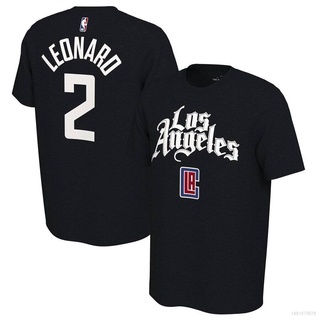 เสื้อยืดคอกลม แขนสั้น พิมพ์ลาย NBA Clippers Leonard George Jersey Fan ทรงหลวม สําหรับผู้ชาย และผู้หญิง