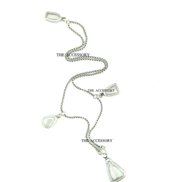 💓💗สร้อยสแตนเลส ลายห่วงคู่เกรด AAA  ห้อยพระ หน้า 3  องค์  หลัง 1 องค์  มีความยาว 24