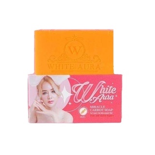 White Aura Miracle Carrot Soap 160 g. สบู่ไวท์ออร่า สารสกัดจากแครอทแท้