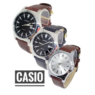 (พร้อมกล่อง) นาฬิกาข้อมือ สายหนัง สีน้ำตาลดำ วันที่ นาฬิกาcasio กันน้ำ นาฬิกาผู้ชาย นาฬิกาผู้หญฺิง ควอตซ์ชายหญิง RC631