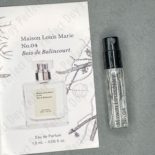 「น้ำหอมขนาดเล็ก」Maison Louis Marie No.04 Bois de Balincourt, 2014 1.5ML