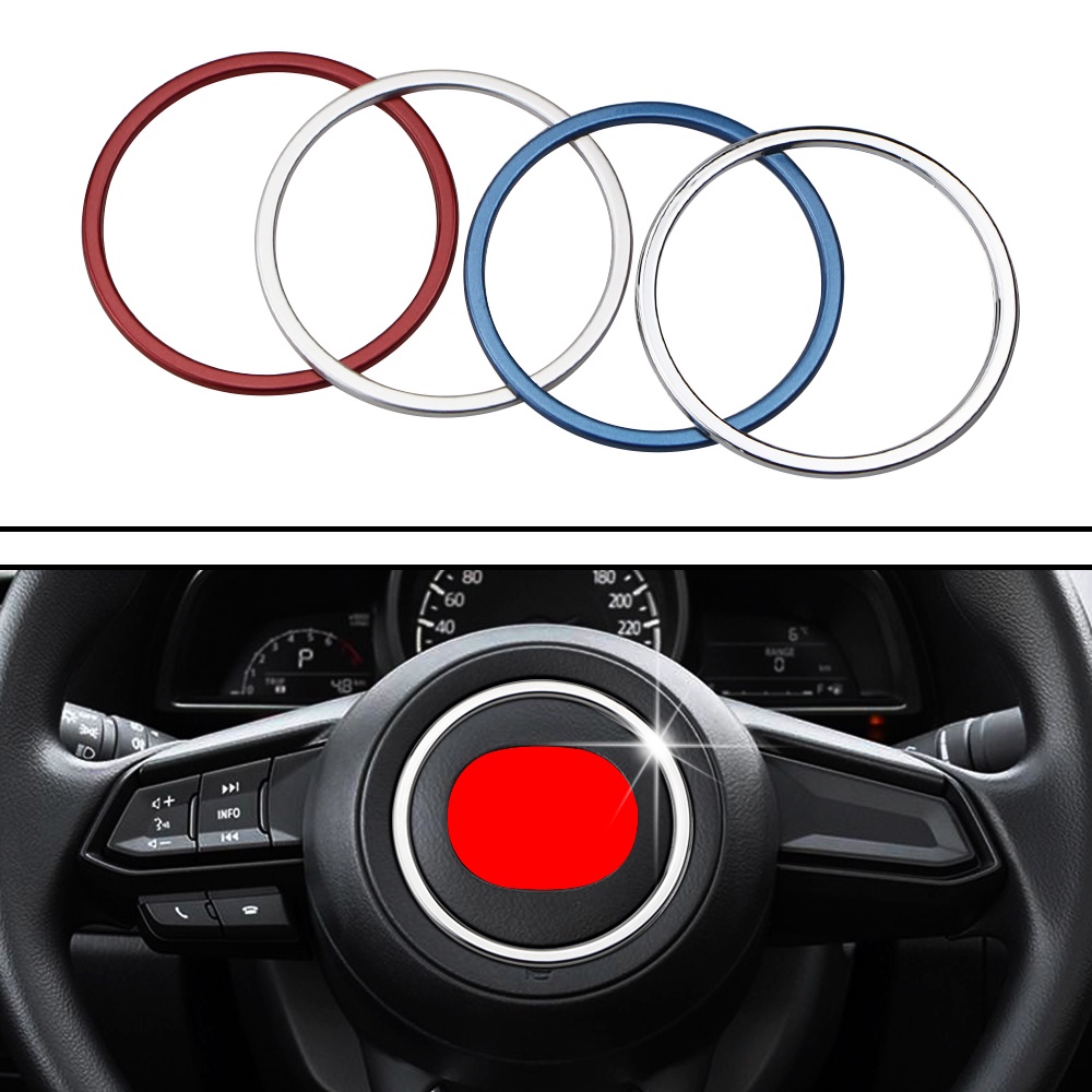 สติกเกอร์เลื่อม ติดพวงมาลัยรถยนต์ สําหรับ Mazda 2 3 6 Demio CX3 CX-3 CX-5 CX5 CX7 CX9 Axela ATENZA 2017 2018 2019