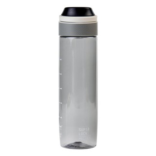 🔥ยอดฮิต!! กระบอกน้ำพลาสติก กระบอกน้ำใส กระบอกใส่ TRITAN SUPER LOCK 0.75 ลิตร สีเทา TRITAN WATER BOTTLE SUPER LOCK 0.75L