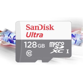 Sandisk Ultra microSD Card Class10 128GB (SDSQUNR-128G-GN6MN) ใส่ โทรศัพท์ กล้องติดรถยนต์ กล้