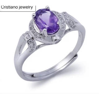 Natural amethyst ring 1 ct A01